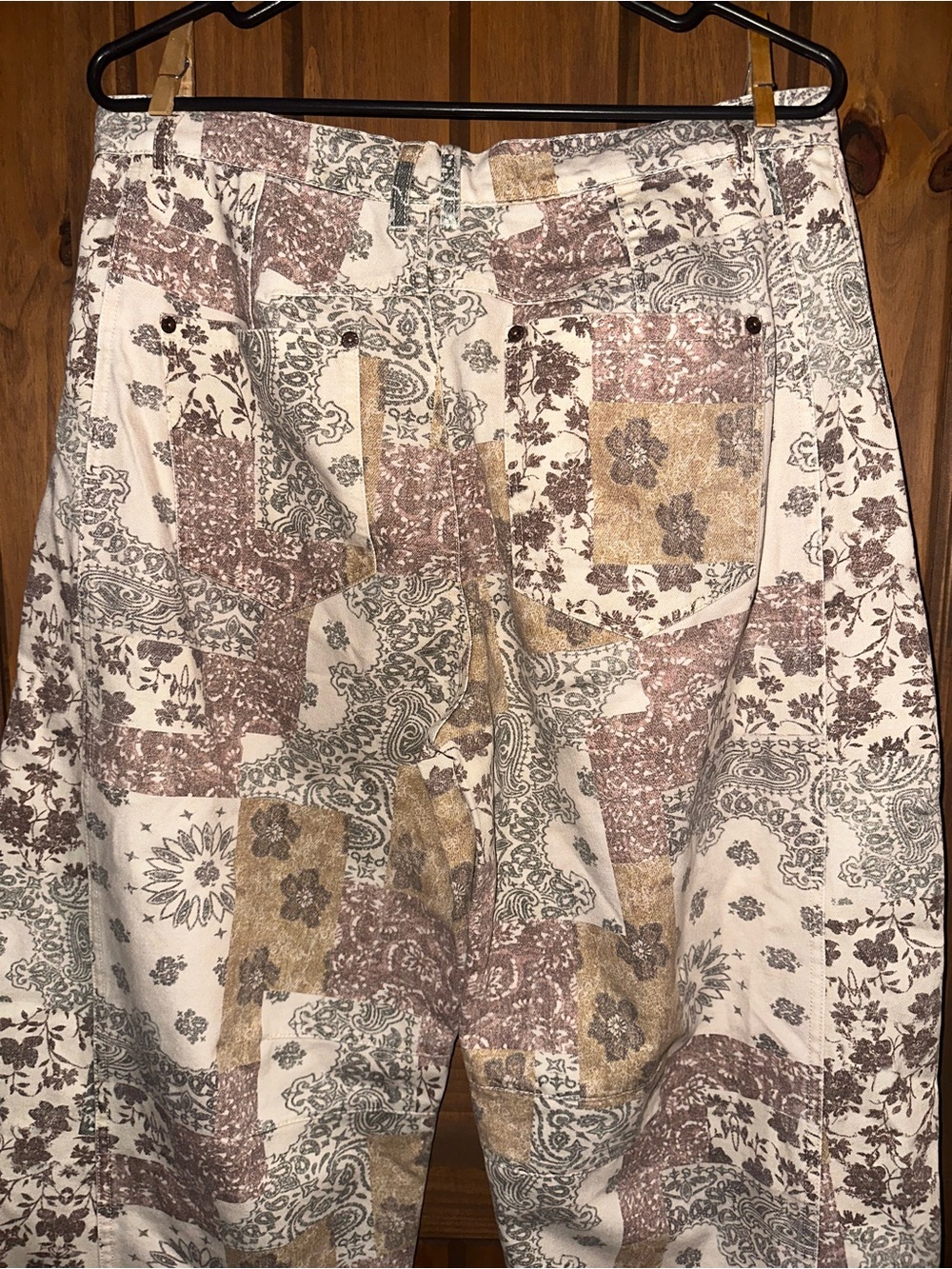 Urban Daisy Boho Patchwork Wide Leg Pants Size Medium - Picture 6 of 9